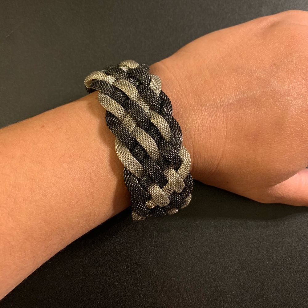 Magnetic Hematite & Silver Bracelet